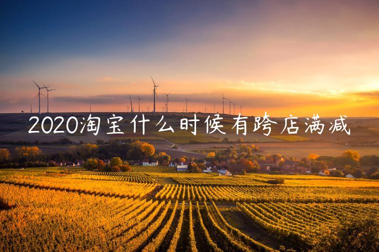 2020淘寶什么時候有跨店滿減